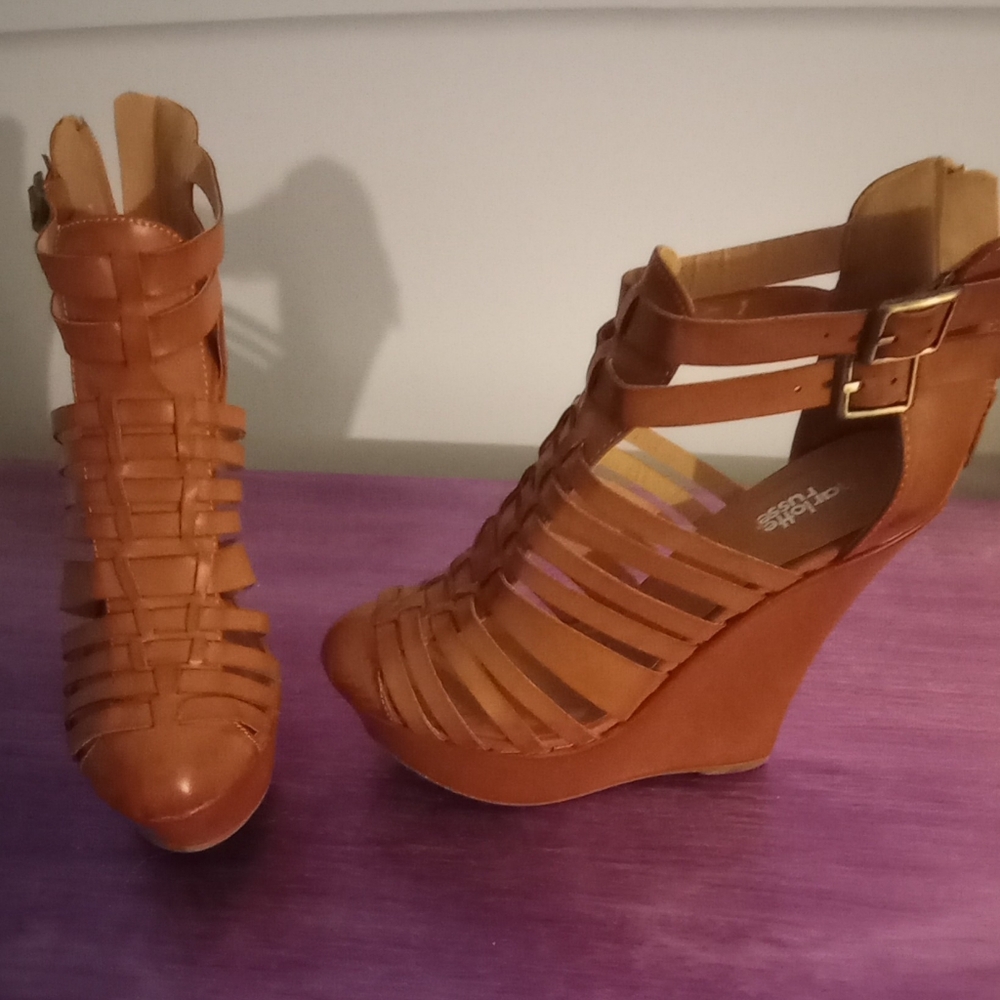 Strappy wedge heels